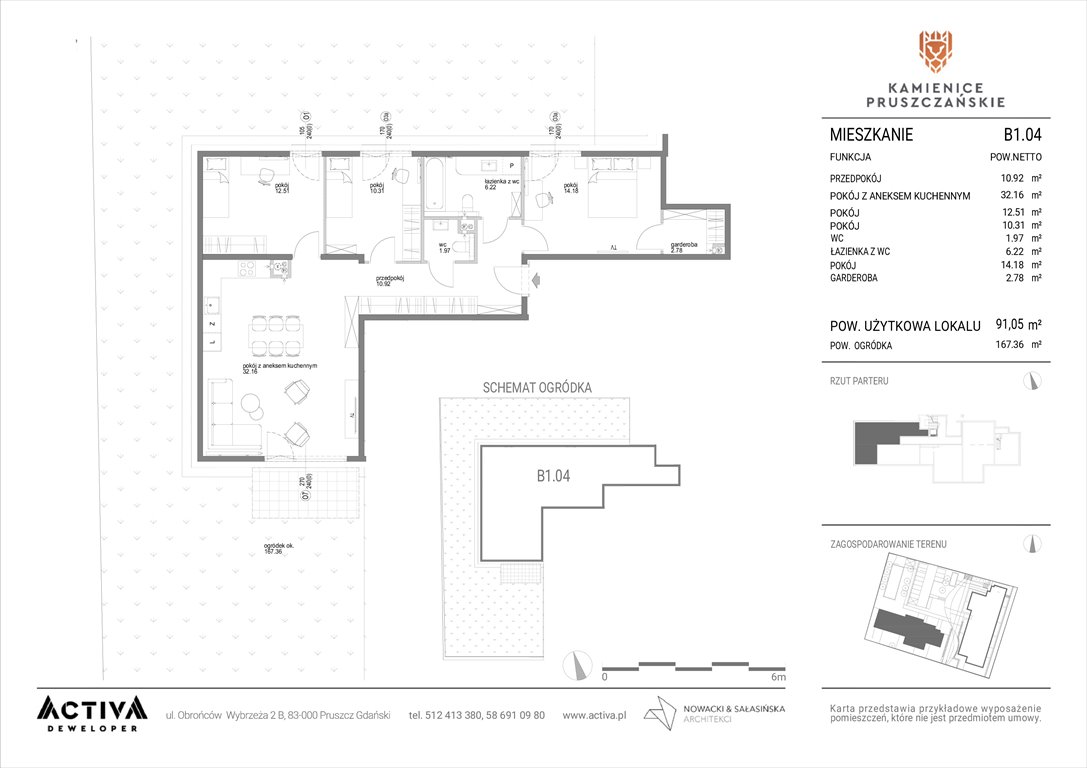 Nowe mieszkanie czteropokojowe  Kamienice Pruszczańskie Pruszcz Gdański, ul. Grunwaldzka 71B, 71C  91m2 Foto 1