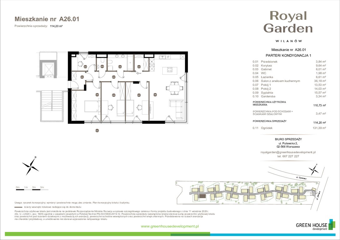 Nowe mieszkanie Royal Garden Wilanów - Kameralne Apartamenty Warszawa, Zdrowa 2  111m2 Foto 1