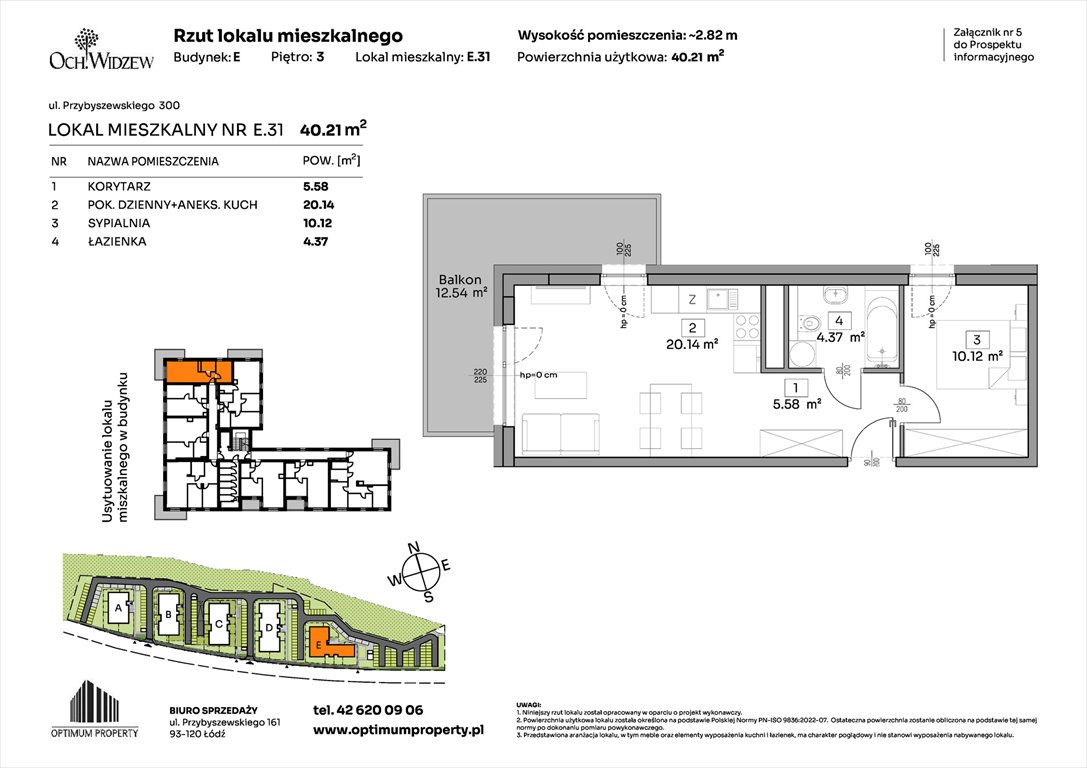 Nowe mieszkanie dwupokojowe OchWidzew Łódź, Widzew, Przybyszewskiego 292-300  40m2 Foto 1