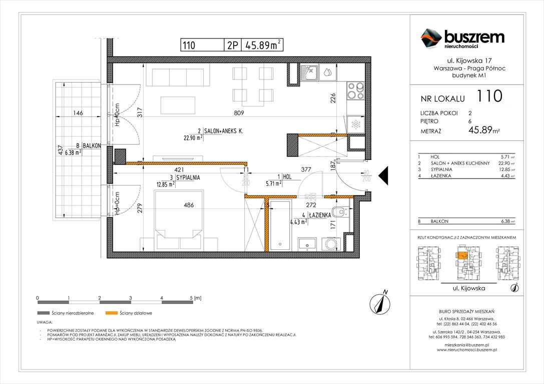 Nowe mieszkanie dwupokojowe Kijowska 17 Warszawa, Praga Północ, Kijowska 17  46m2 Foto 1