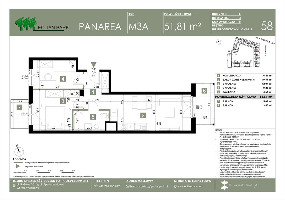 Nowe mieszkanie trzypokojowe PANAREA Warszawa, Ursus, Ryżowa  52m2 Foto 1