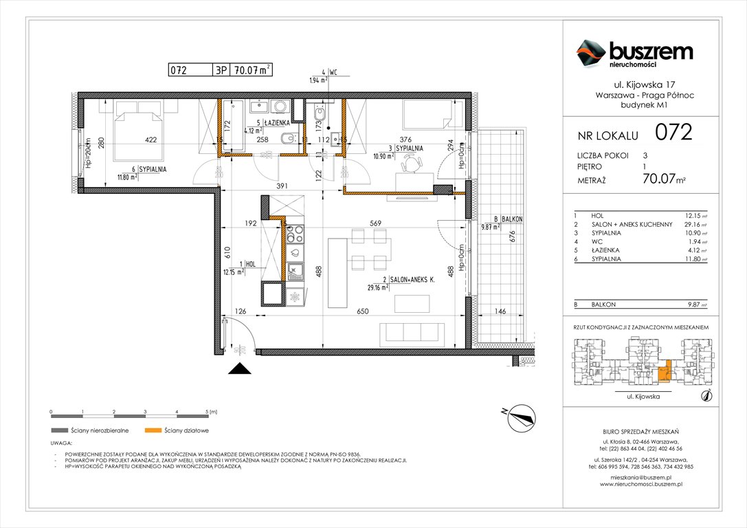 Nowe mieszkanie trzypokojowe Kijowska 17 Warszawa, Praga Północ, Kijowska 17  70m2 Foto 1