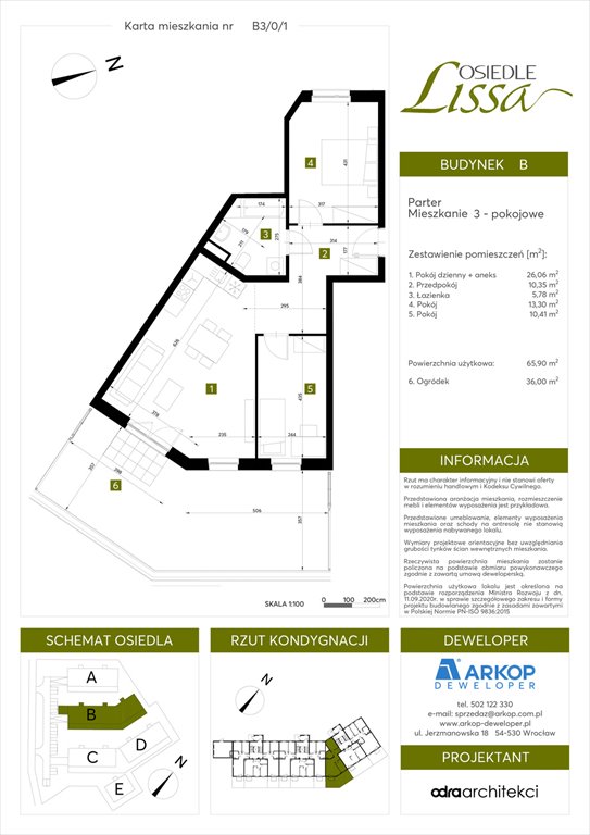 Nowe mieszkanie trzypokojowe Osiedle LISSA Wrocław, ul. Pawła Eluarda 61-79  66m2 Foto 1