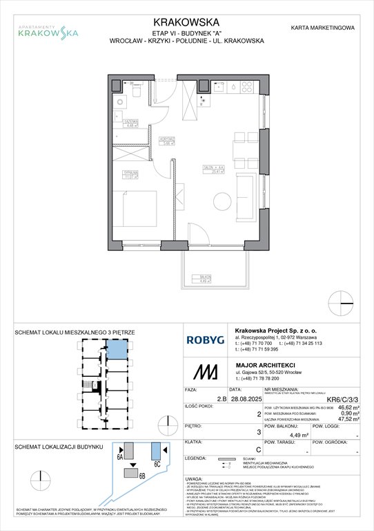 Nowe mieszkanie dwupokojowe Apartamenty Krakowska Wrocław, Krzyki, Krakowska 112  47m2 Foto 1