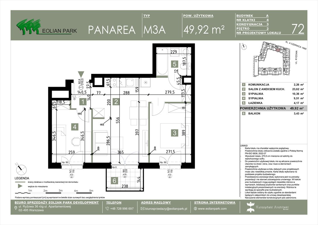 Nowe mieszkanie trzypokojowe PANAREA Warszawa, Ursus, Ryżowa  50m2 Foto 1