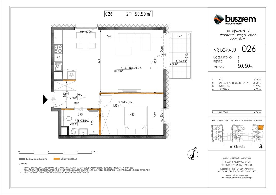 Nowe mieszkanie dwupokojowe Kijowska 17 Warszawa, Praga Północ, Kijowska 17  51m2 Foto 1