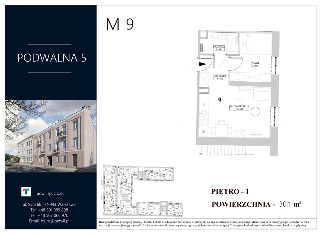 Nowe mieszkanie dwupokojowe podwalna5.pl Radom, Śródmieście, Podwalna 5  30m2 Foto 1