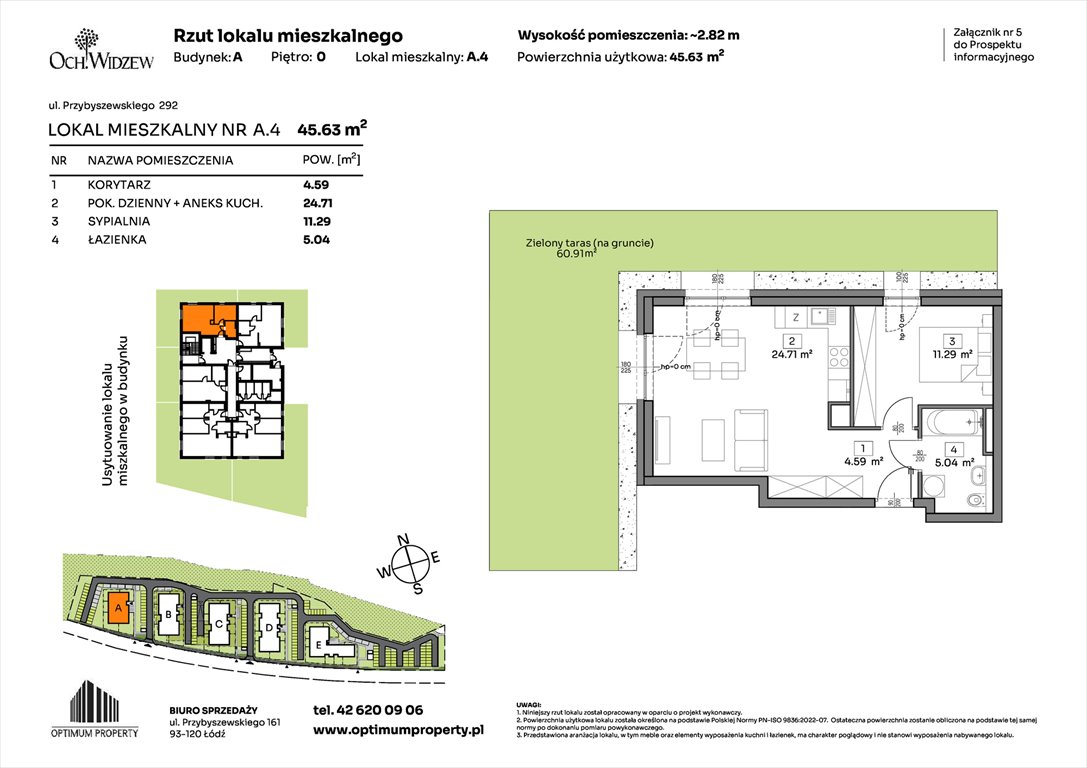 Nowe mieszkanie dwupokojowe OchWidzew Łódź, Widzew, Przybyszewskiego 292-300  46m2 Foto 1
