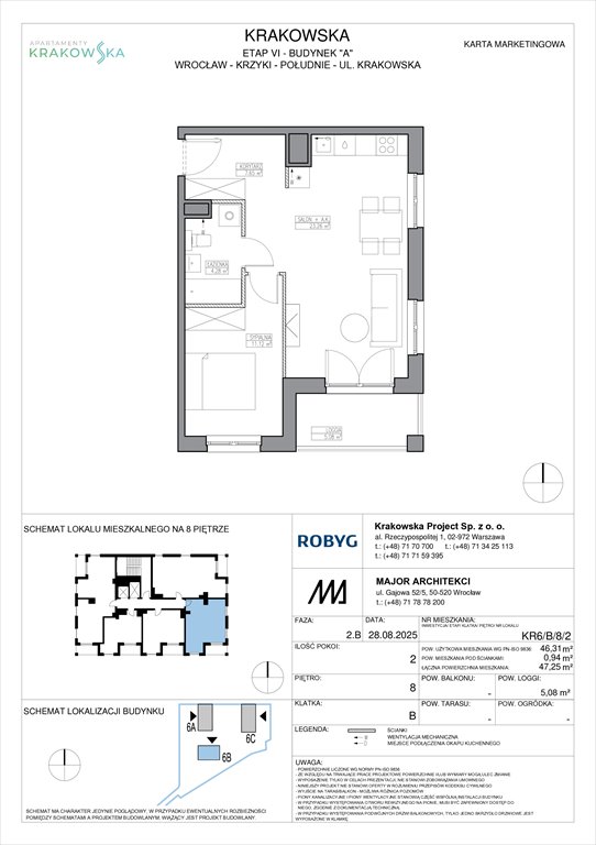 Nowe mieszkanie dwupokojowe Apartamenty Krakowska Wrocław, Krzyki, Krakowska 112  46m2 Foto 1