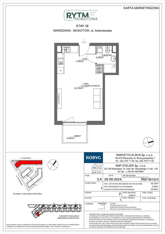 Nowa kawalerka Rytm Mokotowa Warszawa, Mokotów, Antoniewska  30m2 Foto 1