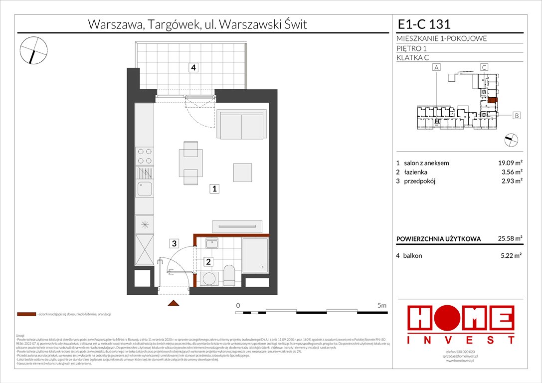 Nowa kawalerka Warszawski Świt Etap X Warszawa, Targówek, ul. Warszawski Świt  26m2 Foto 1