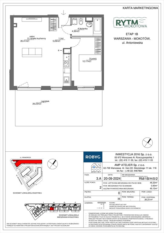 Nowe mieszkanie dwupokojowe Rytm Mokotowa Warszawa, Mokotów, Antoniewska  48m2 Foto 1