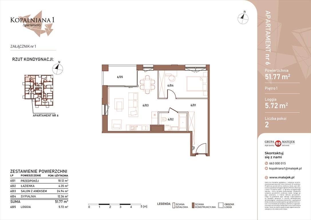 Nowe mieszkanie dwupokojowe KOPALNIANA 1 Katowice, Bogucice, Kopalniana 1  52m2 Foto 1