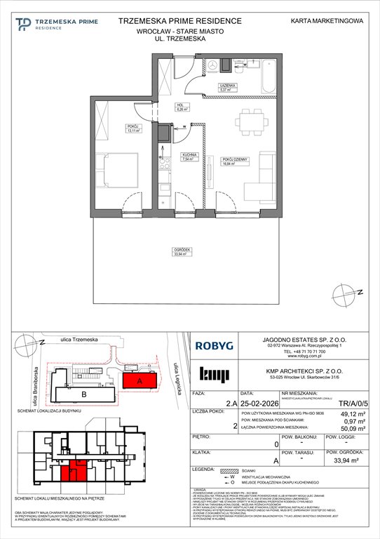 Nowe mieszkanie dwupokojowe Trzemeska Prime Residence Wrocław, Stare Miasto, Trzemeska  49m2 Foto 1