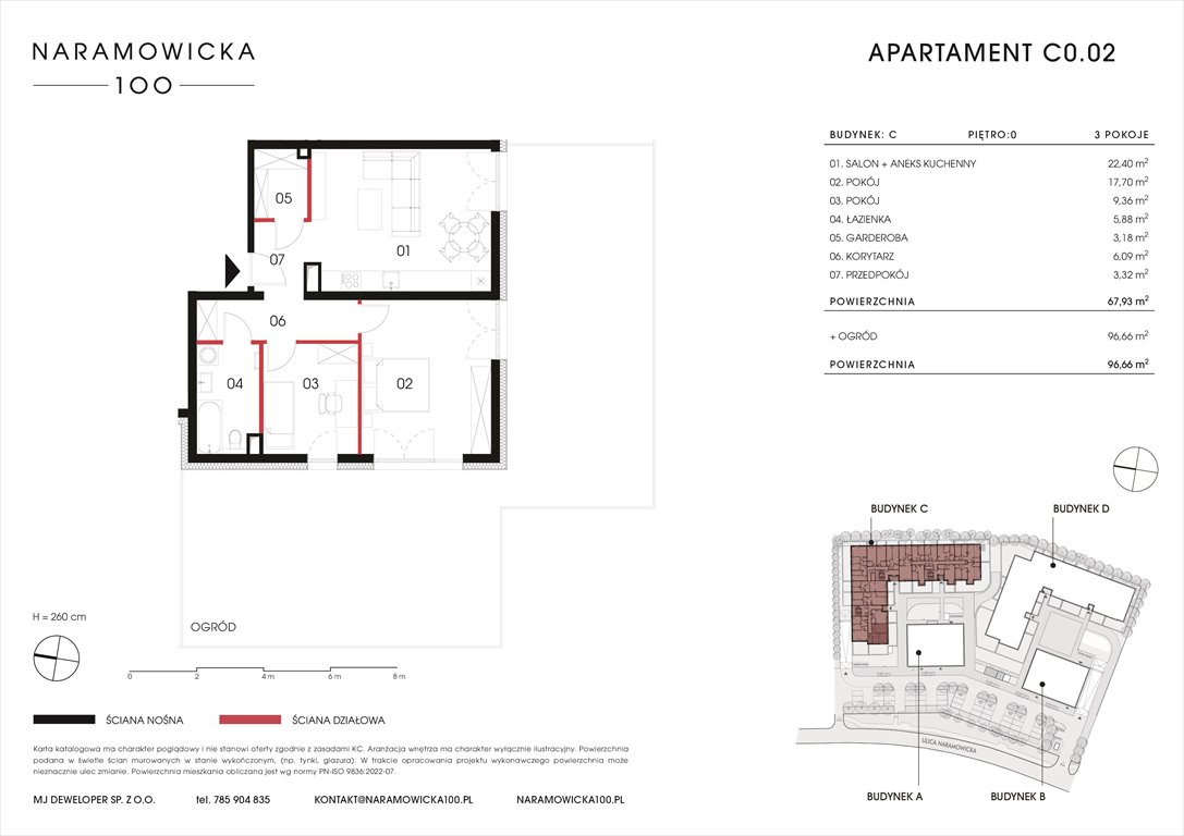 Nowe mieszkanie trzypokojowe NARAMOWICKA 100 Poznań, Winogrady, Naramowicka 100  68m2 Foto 1