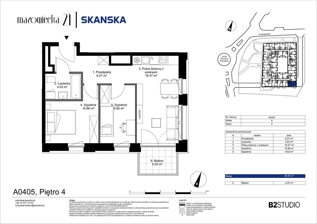 Nowe mieszkanie trzypokojowe Mazowiecka 21 Kraków, Krowodrza, ul. Mazowiecka 21  49m2 Foto 1