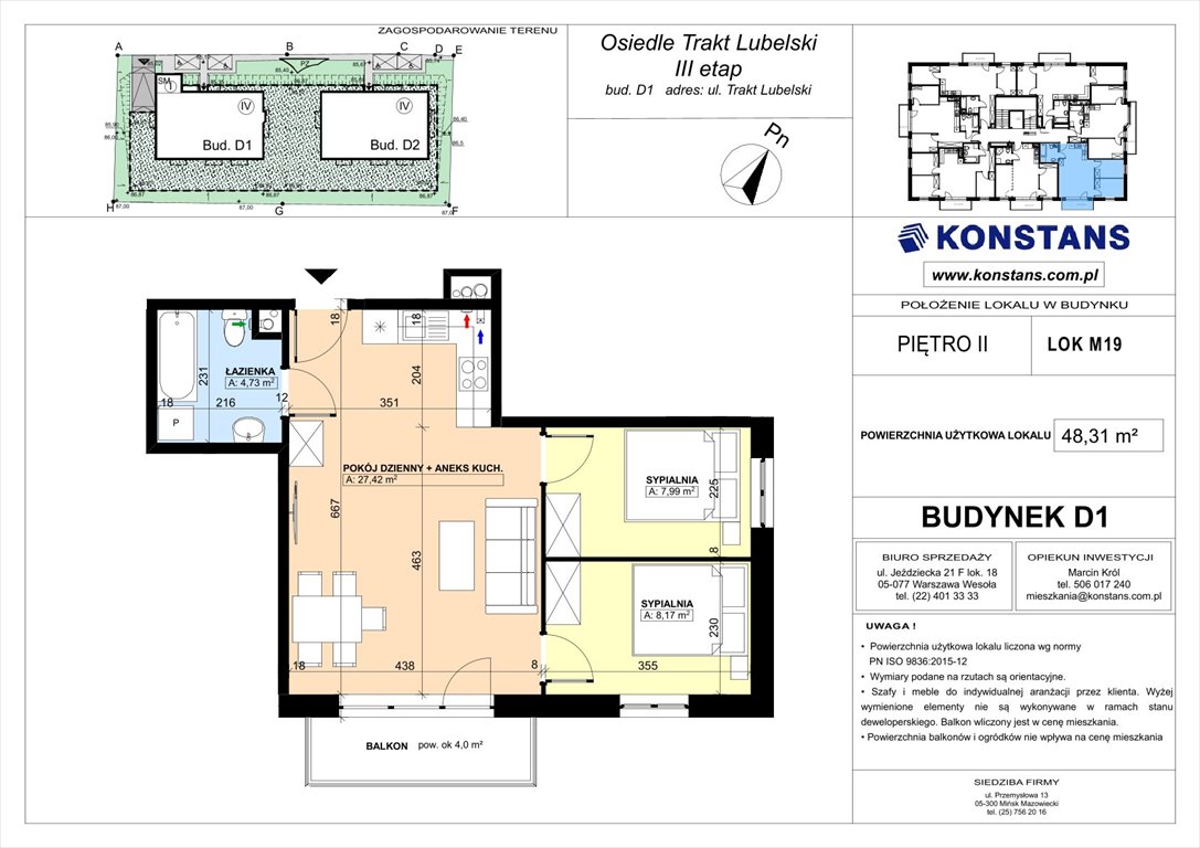 Nowe mieszkanie trzypokojowe TRAKT LUBELSKI Etap III Warszawa, Wawer, Trakt Lubelski 181 C i 181 D  48m2 Foto 1
