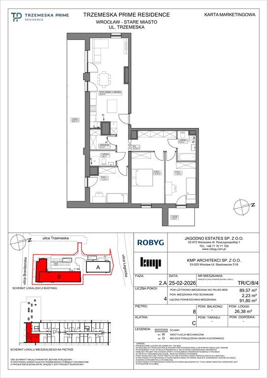 Nowe mieszkanie czteropokojowe  Trzemeska Prime Residence Wrocław, Stare Miasto, Trzemeska  90m2 Foto 1