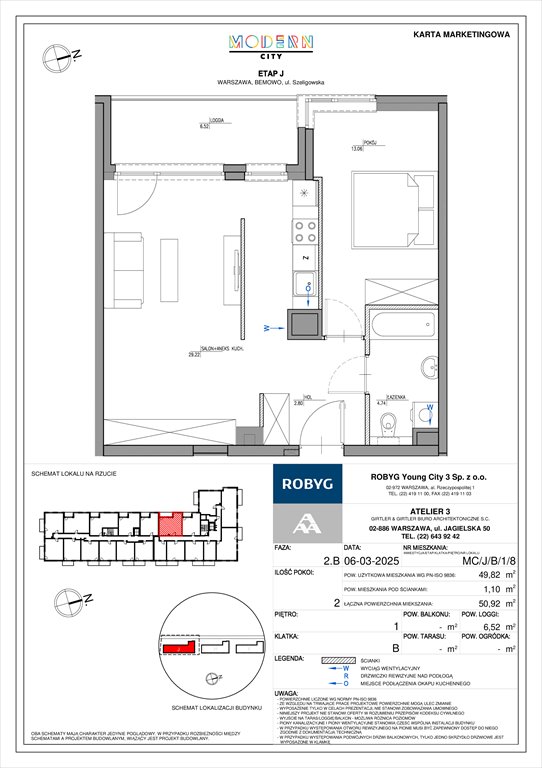 Nowe mieszkanie dwupokojowe Modern City Warszawa, Bemowo, Szeligowska  50m2 Foto 1
