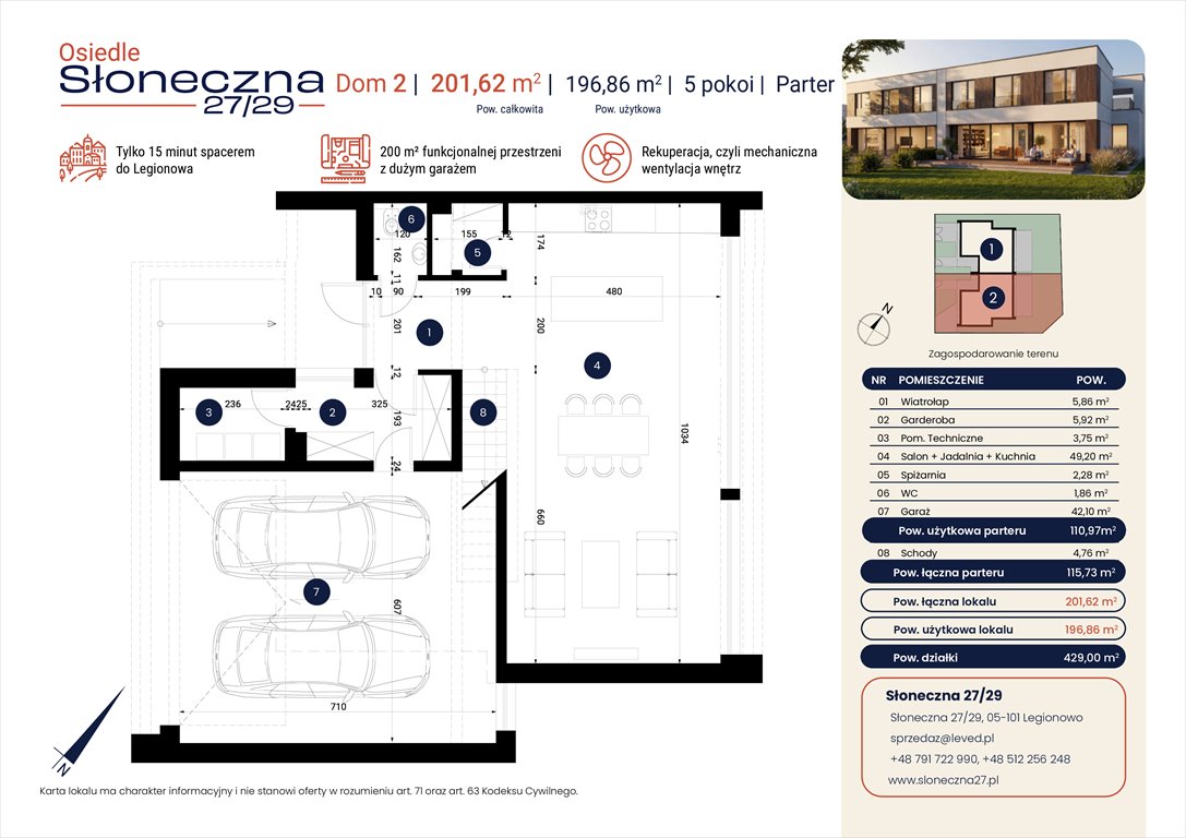 Nowy dom Osiedle Słoneczna 27/29 Legionowo, Słoneczna 27  2 002m2 Foto 1
