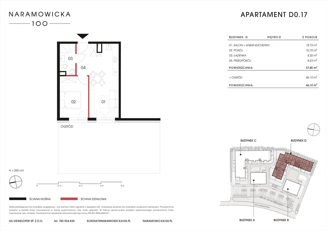 Nowe mieszkanie dwupokojowe NARAMOWICKA 100 Poznań, Winogrady, Naramowicka 100  38m2 Foto 1