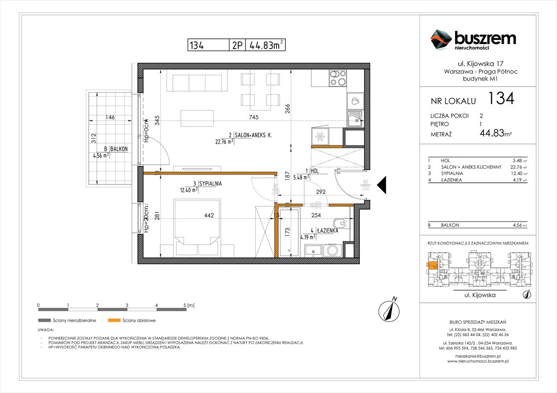 Nowe mieszkanie dwupokojowe Kijowska 17 Warszawa, Praga Północ, Kijowska 17  45m2 Foto 1