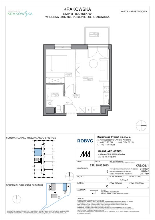 Nowe mieszkanie dwupokojowe Apartamenty Krakowska Wrocław, Krzyki, Krakowska 112  35m2 Foto 1