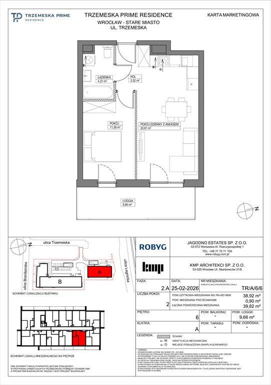 Nowe mieszkanie dwupokojowe Trzemeska Prime Residence Wrocław, Stare Miasto, Trzemeska  39m2 Foto 1