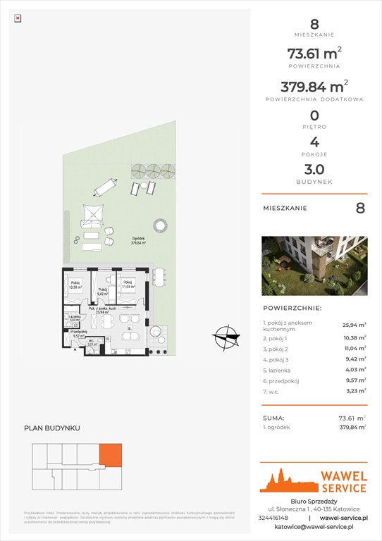 mieszkanie na sprzedaż 74m2 mieszkanie Katowice, Bytkowska 107