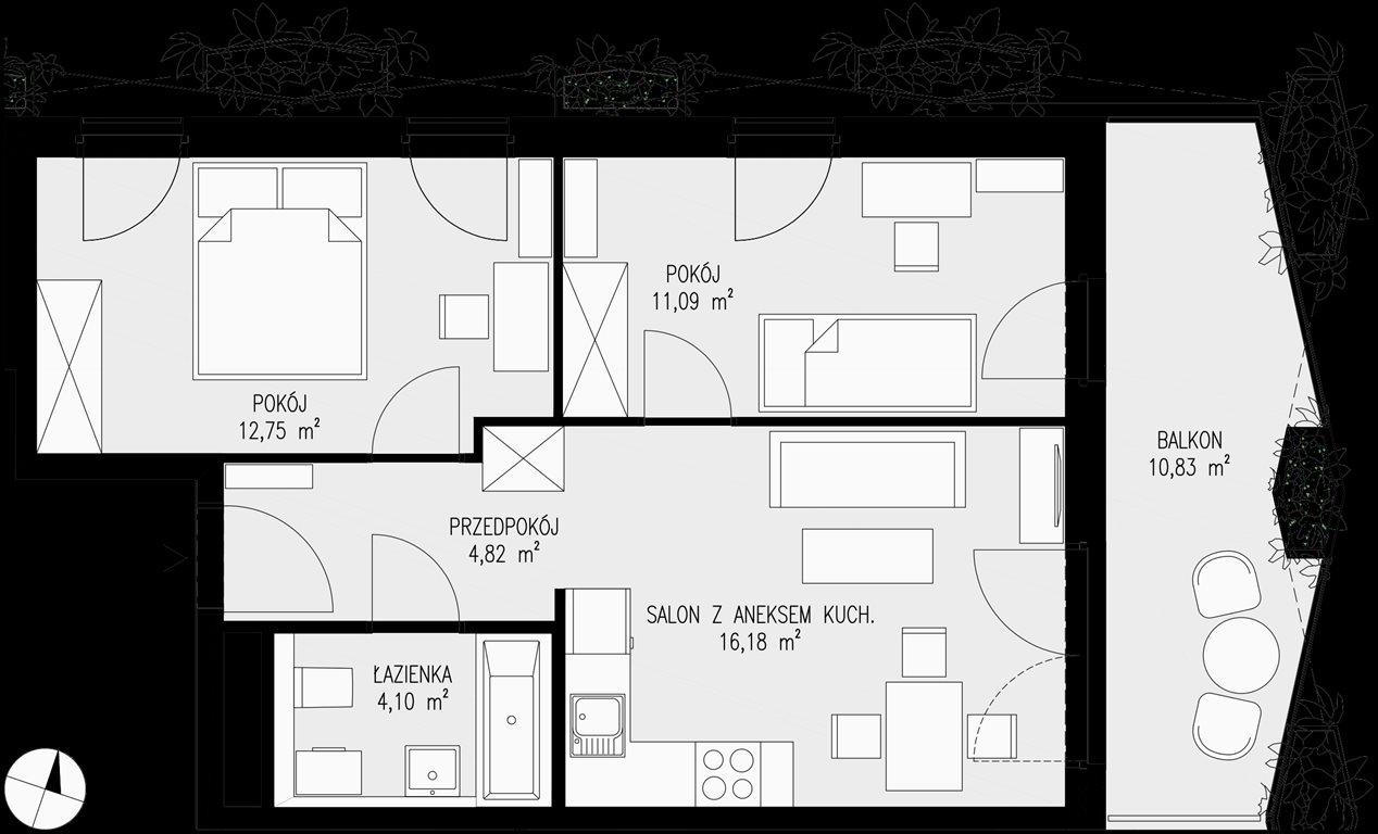 mieszkanie na sprzedaż 49m2 mieszkanie Katowice, Bogucice - Dąbrówka Mała, Wiertnicza 32