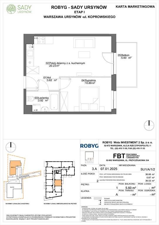 Nowe mieszkanie dwupokojowe Sady Ursynów Warszawa, Koprowskiego  39m2 Foto 1