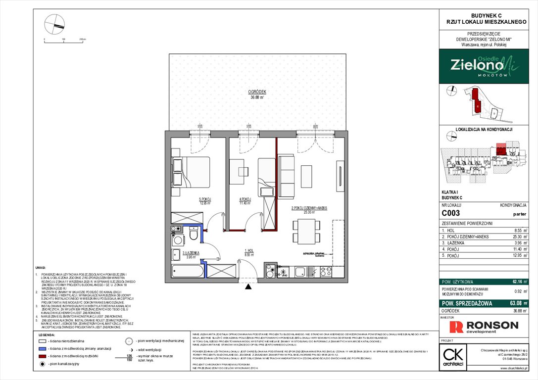 Nowe mieszkanie trzypokojowe Zielono Mi Warszawa, Mokotów, ul. Polska 10  62m2 Foto 1