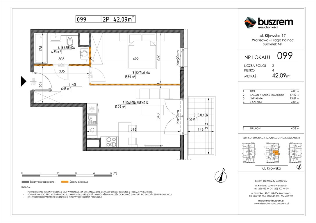 Nowe mieszkanie dwupokojowe Kijowska 17 Warszawa, Praga Północ, Kijowska 17  42m2 Foto 1