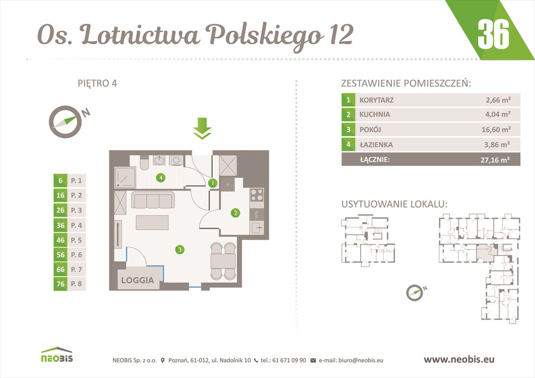 Nowa kawalerka OSIEDLE LOTNICTWA POLSKIEGO 12 W POZNANIU Poznań, Jeżyce, OS. LOTNICTWA POLSKIEGO 12  27m2 Foto 1