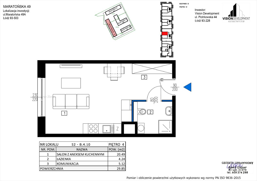 Nowa kawalerka Maratońska 49 Nowa Retkinia  Łódź, Retkinia, Maratońska 49C  30m2 Foto 1