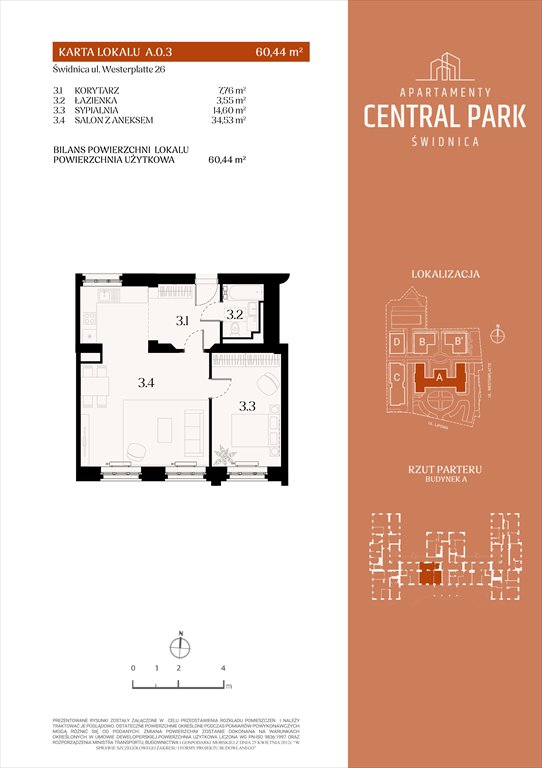 Nowe mieszkanie dwupokojowe Apartamenty Central Park Świdnica Świdnica, Lipowa 14  60m2 Foto 1