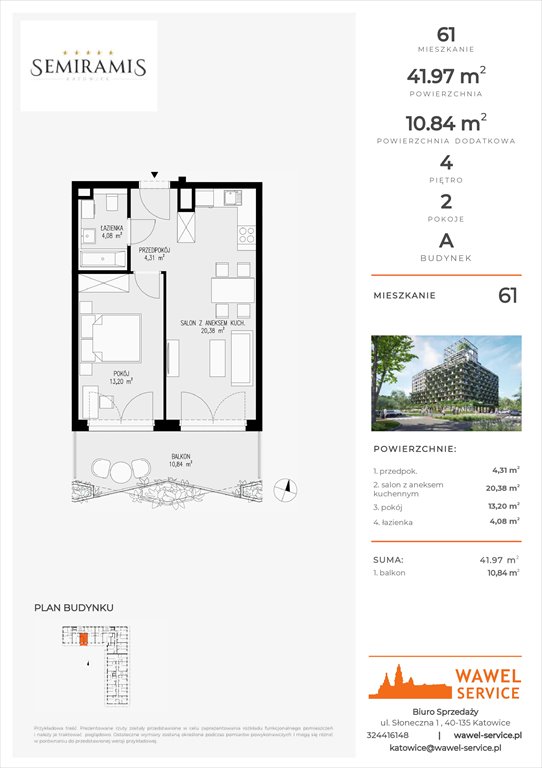 mieszkanie na sprzedaż 42m2 mieszkanie Katowice, Bogucice - Dąbrówka Mała, Wiertnicza 32