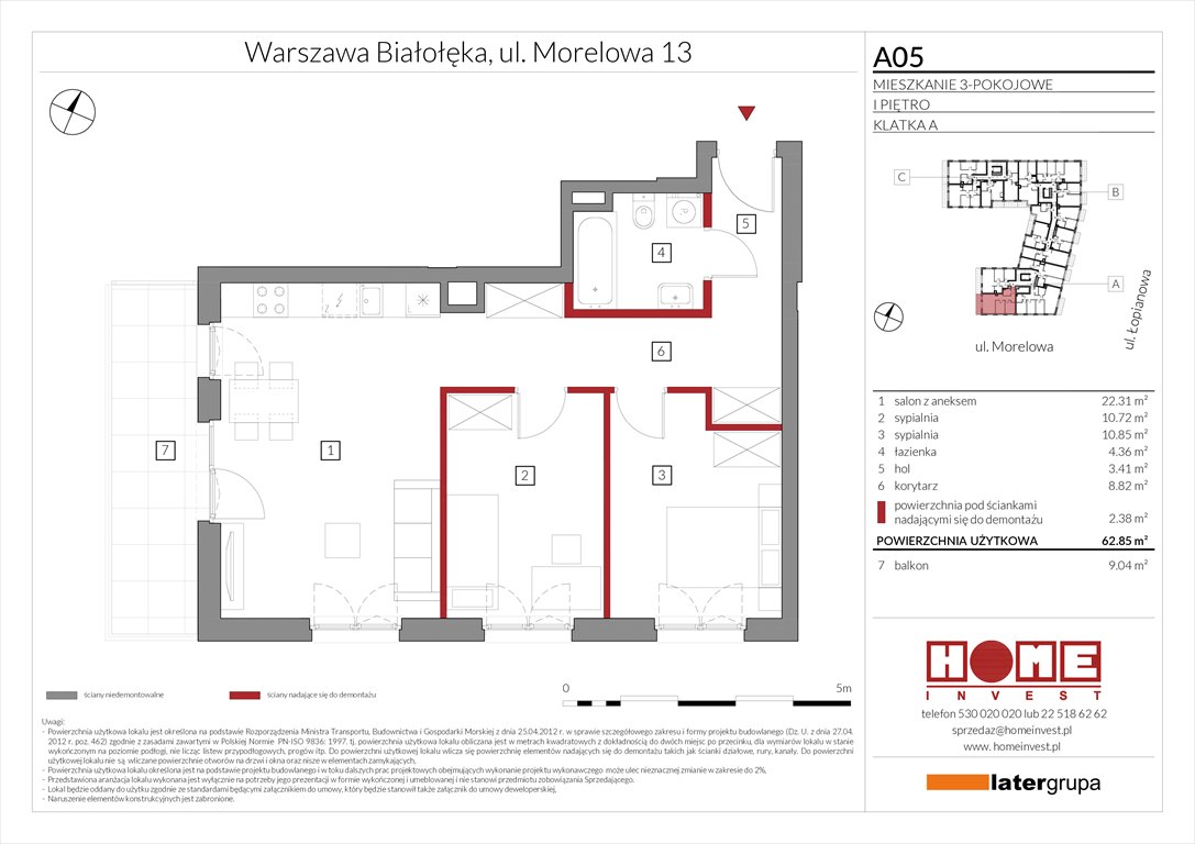 Nowe mieszkanie trzypokojowe Przystań Żerań Warszawa, Żerań, ul. Morelowa 13  63m2 Foto 1