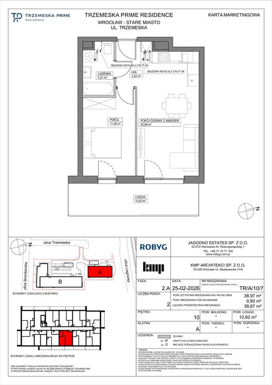 Nowe mieszkanie dwupokojowe Trzemeska Prime Residence Wrocław, Stare Miasto, Trzemeska  39m2 Foto 1