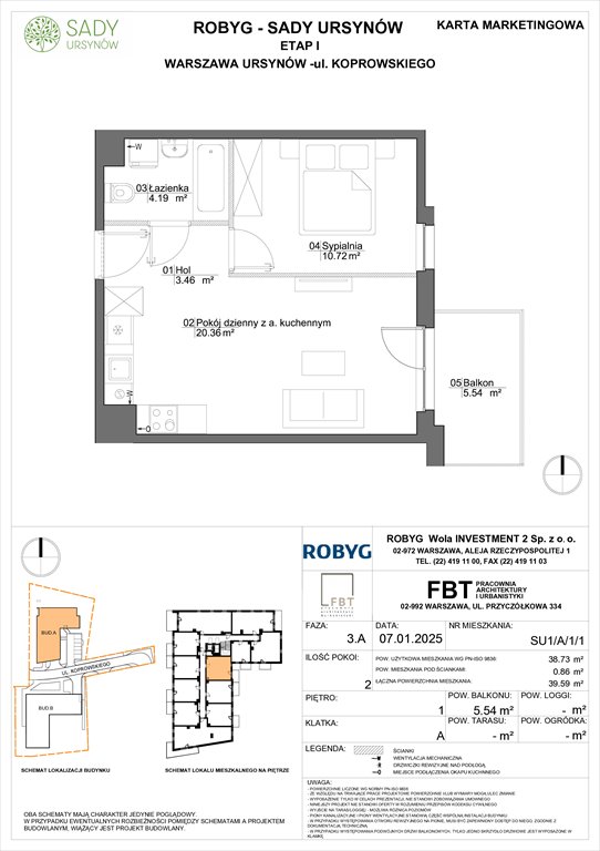 Nowe mieszkanie dwupokojowe Sady Ursynów Warszawa, Koprowskiego  39m2 Foto 1
