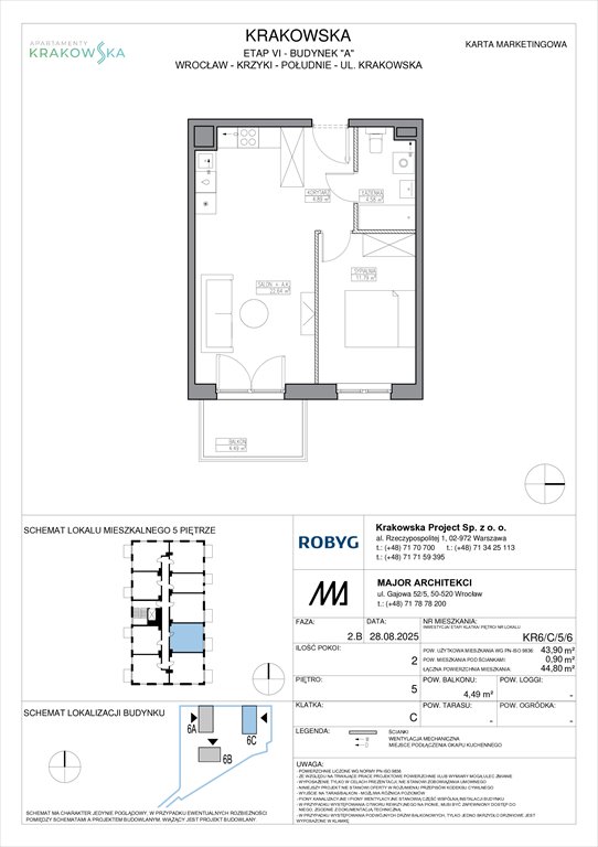 Nowe mieszkanie dwupokojowe Apartamenty Krakowska Wrocław, Krzyki, Krakowska 112  44m2 Foto 1