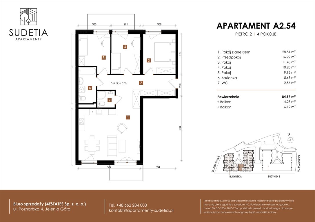 Nowe mieszkanie czteropokojowe  APARTAMENTY SUDETIA Jelenia Góra, POZNAŃSKA 4  85m2 Foto 1