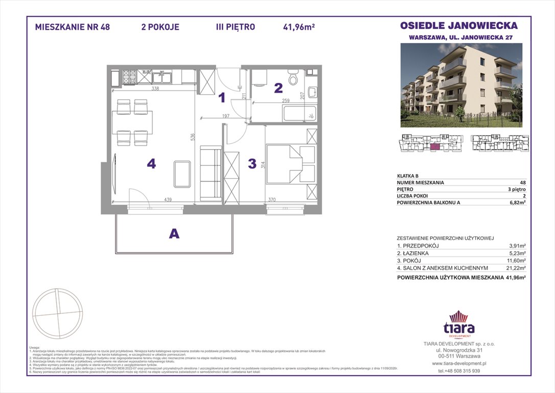 Nowe mieszkanie dwupokojowe Janowiecka 27 Warszawa, Targówek, Janowiecka 27  42m2 Foto 1