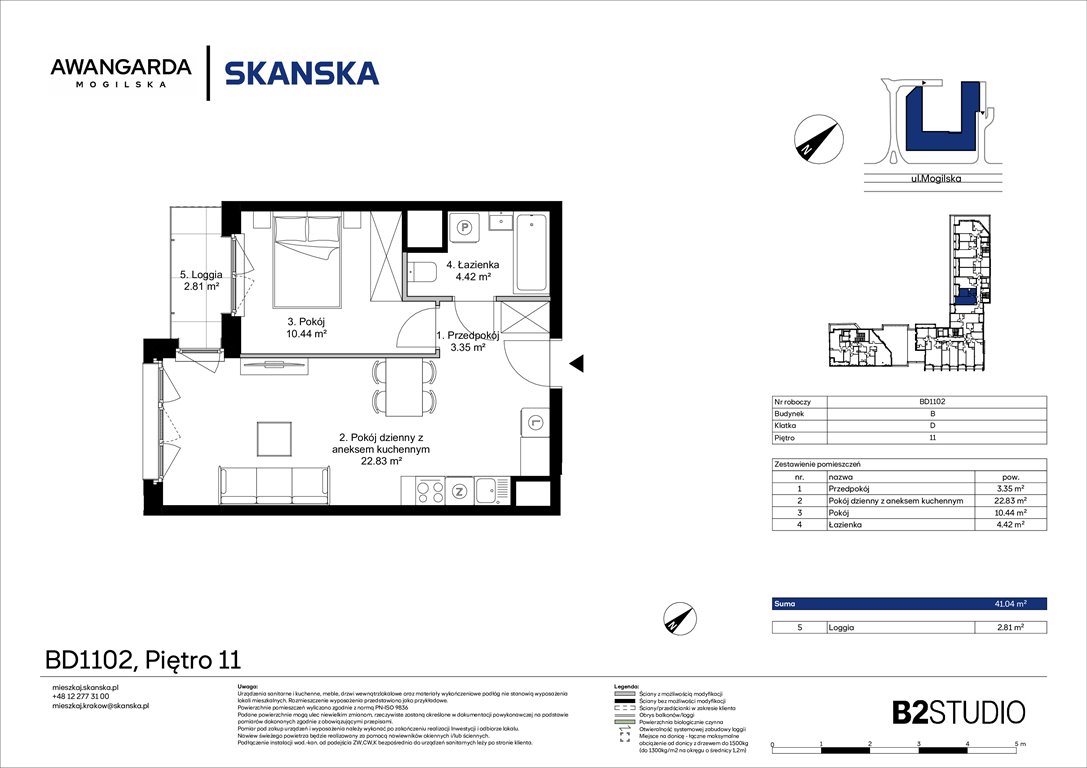 Nowe mieszkanie dwupokojowe Awangarda Mogilska Kraków, Prądnik Czerwony, Mogilska 126  41m2 Foto 1