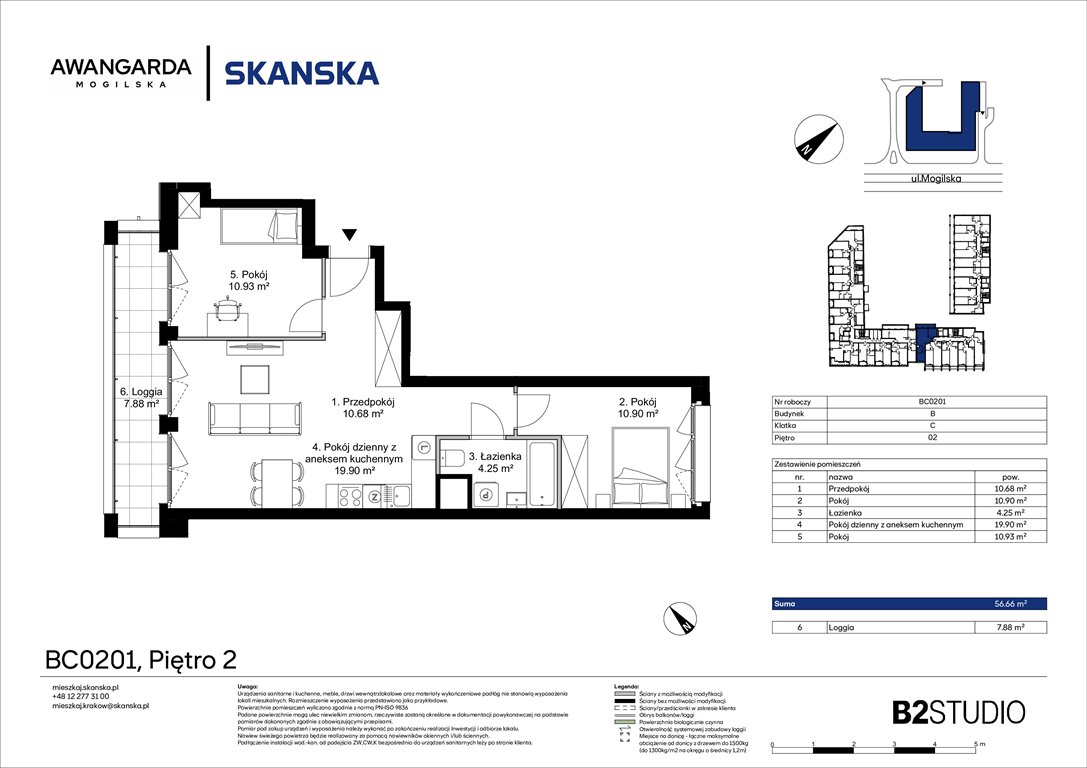 Nowe mieszkanie trzypokojowe Awangarda Mogilska Kraków, Prądnik Czerwony, Mogilska 126  57m2 Foto 1