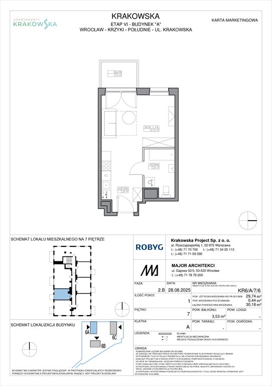 Nowa kawalerka Apartamenty Krakowska Wrocław, Krzyki, Krakowska 112  30m2 Foto 1