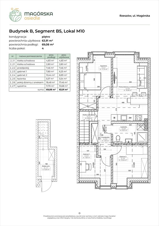 Nowy dom Osiedle Magórska Rzeszów, Przybyszówka, Projektant, Magórska  64m2 Foto 1
