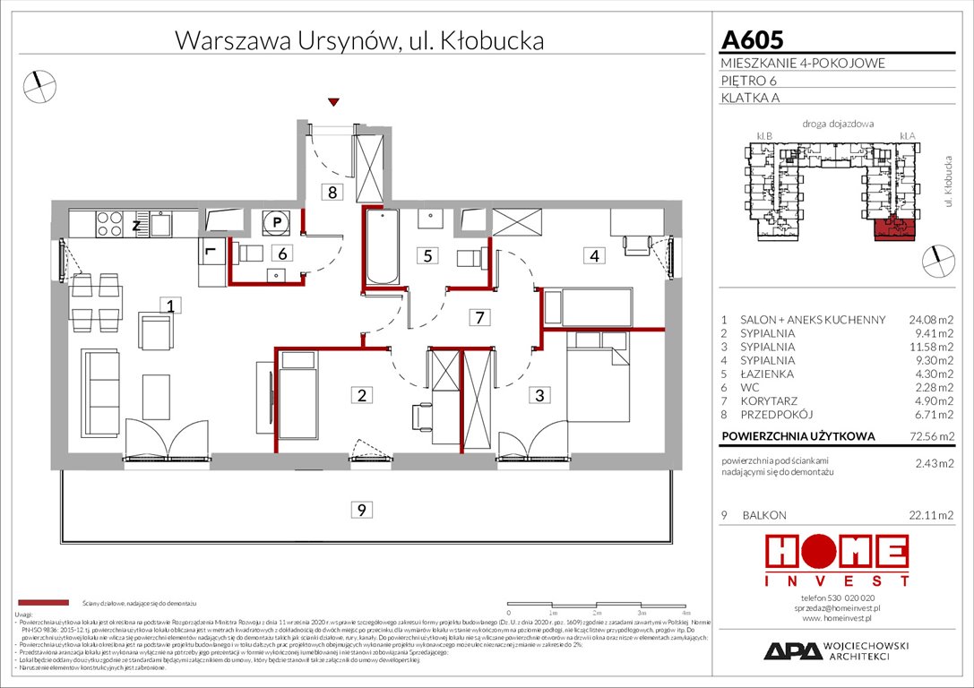 Nowe mieszkanie czteropokojowe  Enklawa Ursynów Warszawa, Ursynów, ul. Kłobucka 23A  73m2 Foto 1
