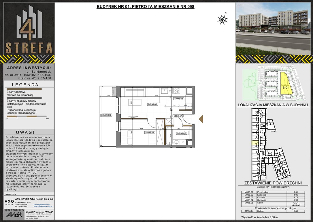 Nowe mieszkanie dwupokojowe STREFA 4 STALOWA WOLA, Solidarności  36m2 Foto 1