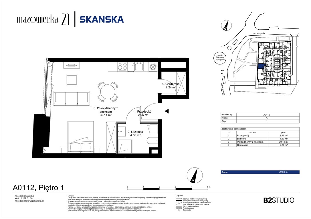 Nowa kawalerka Mazowiecka 21 Kraków, Krowodrza, ul. Mazowiecka 21  39m2 Foto 1